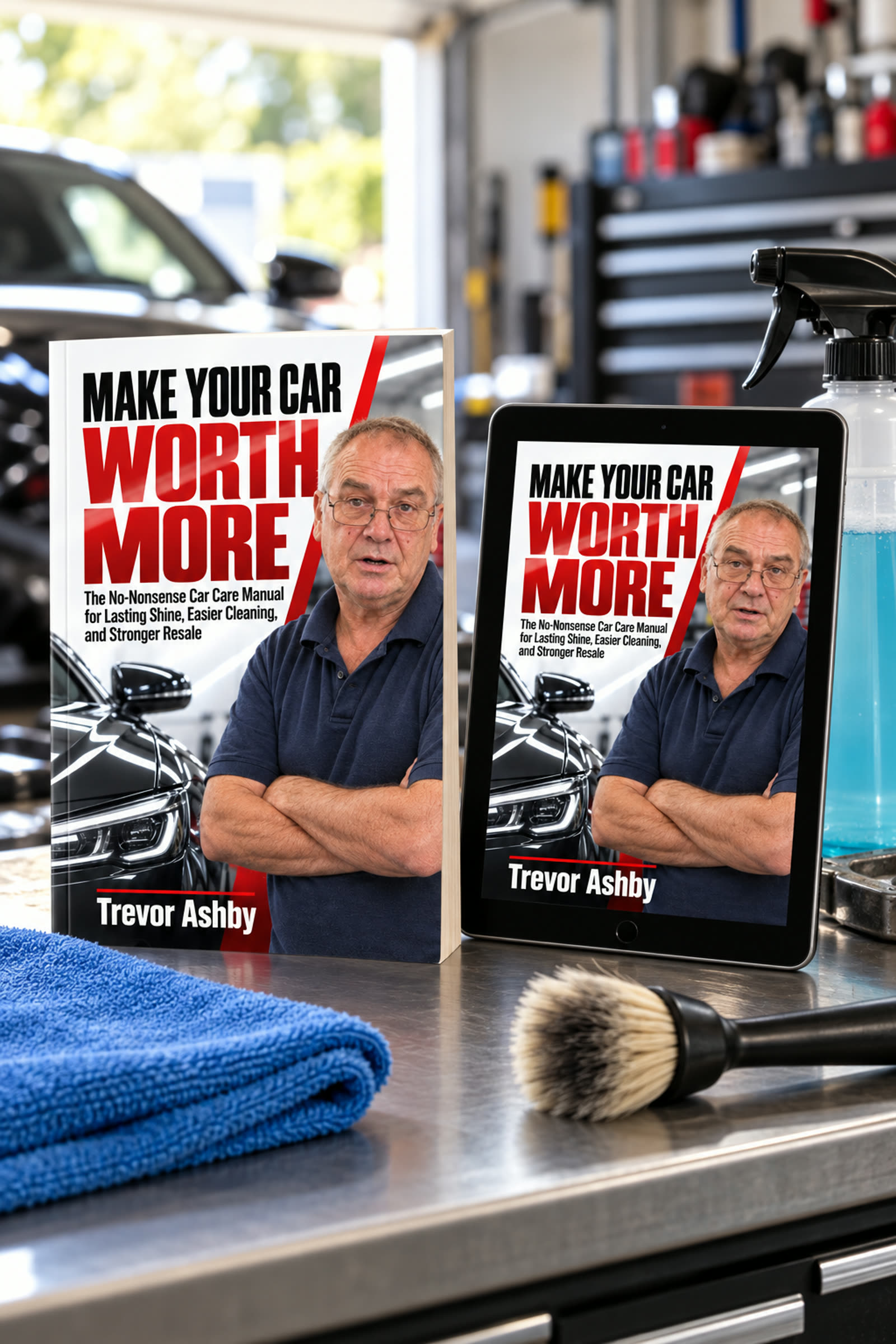 Make Your Car Worth More book and tablet