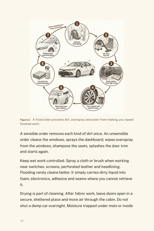 Diagram: a fixed cleaning order